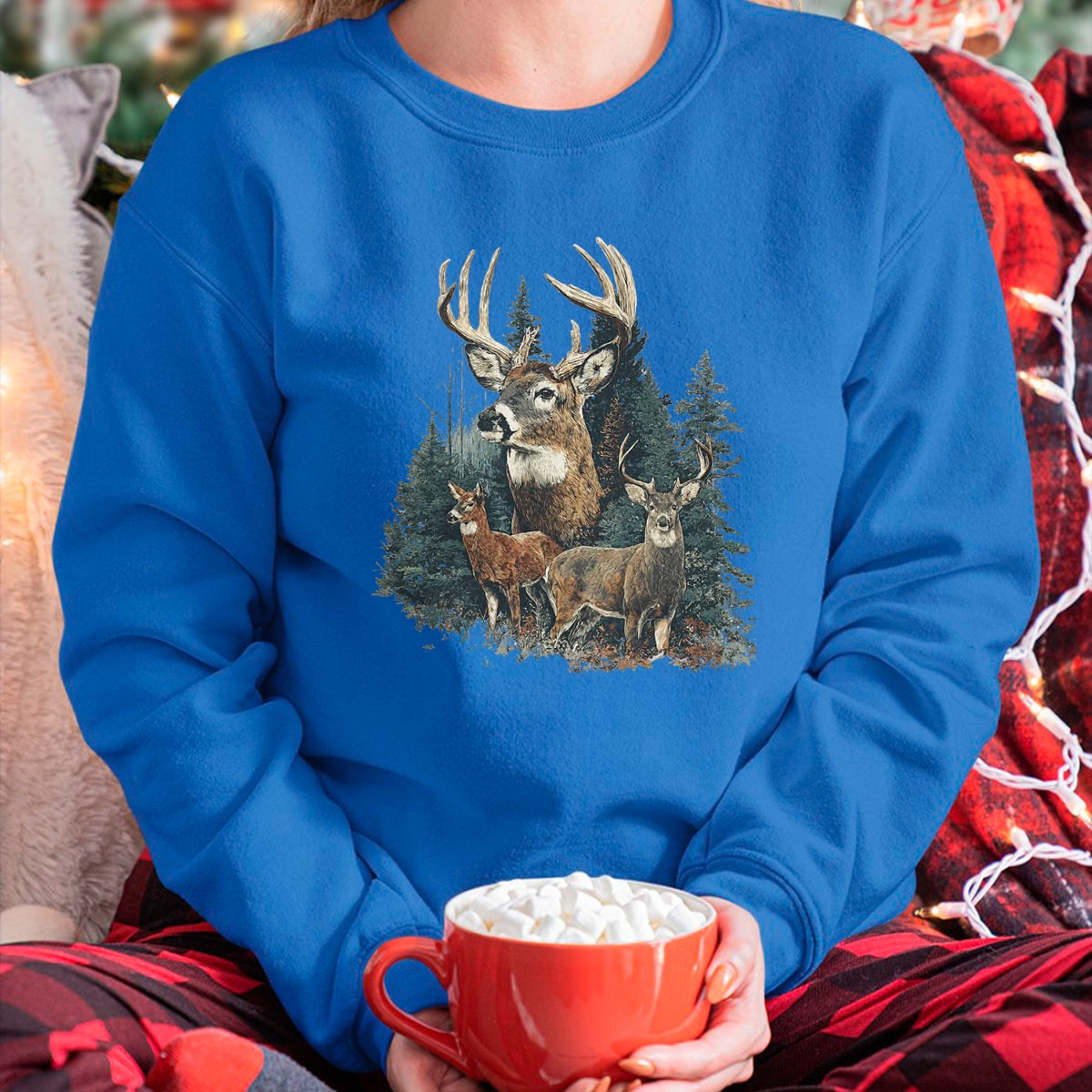 Funny Hunting Shirt, Gift For Hunting Lover Unisex T-Shirt/Hoodie/Sweatshirt HLT00 - Vintage Deer 90s Graphic Style Hunter Deer Faded Nature T-Shirt