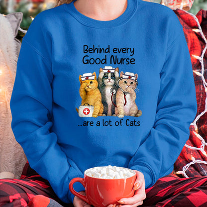 Cat Love Shirt, Funny Cat Lover Gift UnisexT-Shirt/Hoodie/Sweatshirt HLT00 - Gift For Nurses Nursing Who Love Cats Apparel T-Shirt