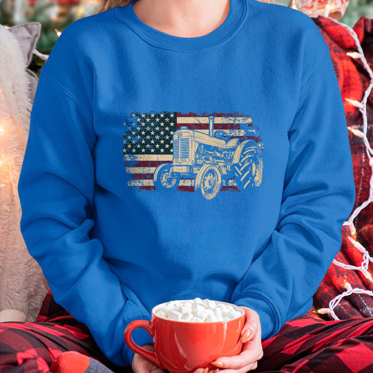 Best Farmer Life Shirt, Funny Farmer UnisexT-Shirt/Hoodie/Sweatshirt HLT00 - Farm Tractor Proud Farmer Patriotic American Flag Tractor T-Shirt