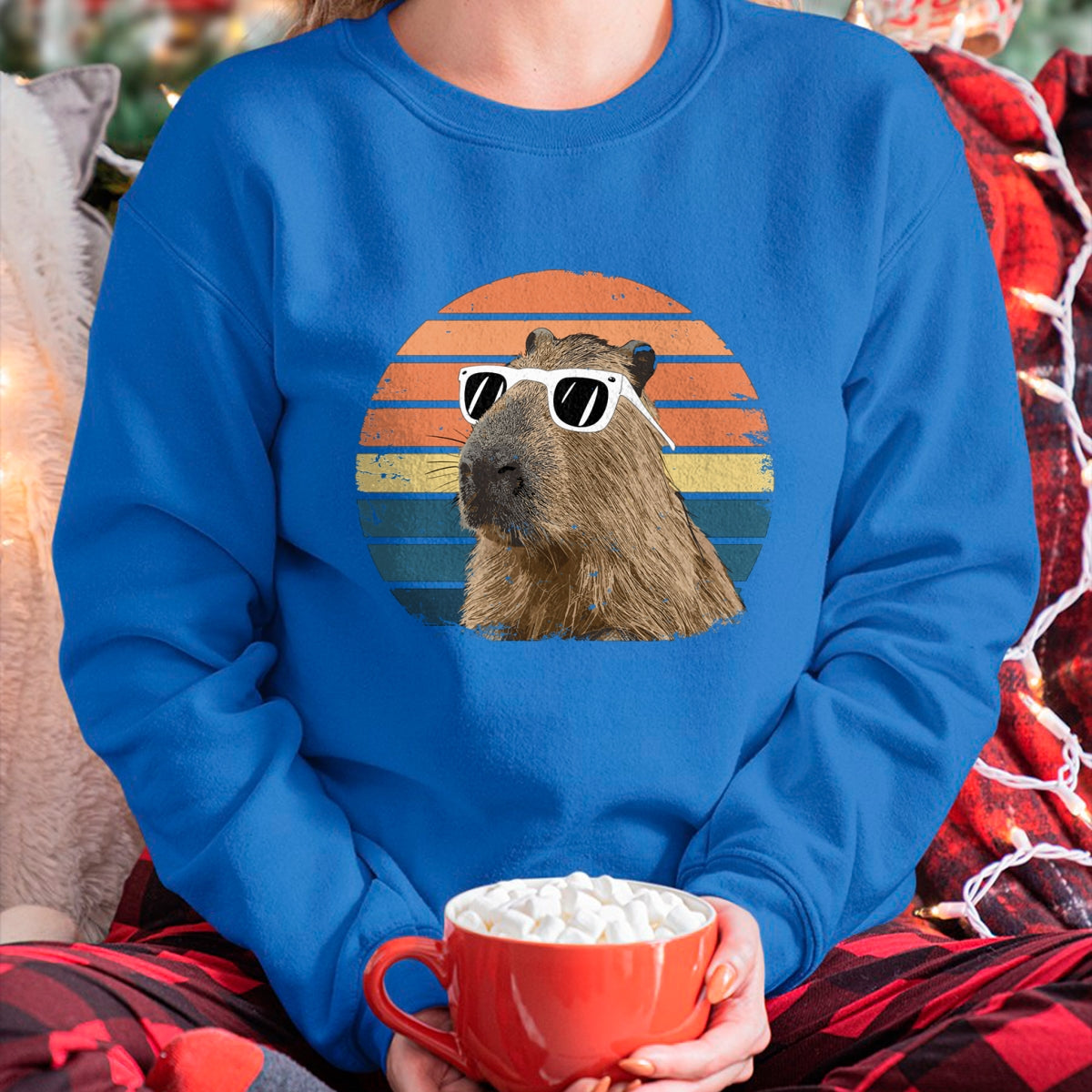 Cute Capybara Shirt, Funny Capybara Unisex T-Shirt/Hoodie/Sweatshirt HLT00 - Funny Capybara Vintage Long Sleeve T-Shirt