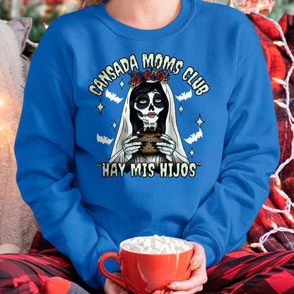 Hallowen Shirts for Family, Funny hallowen shirts, Hallowen Unisex T-Shirt/Hoodie/Sweatshirt HLT00 - Cansada Moms Club Ay Mis Hijos Halloween Mexican Spooky T-Shirt