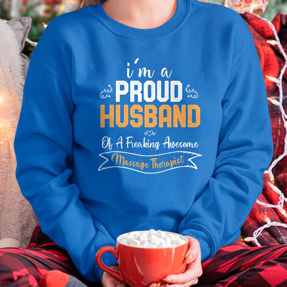 Best Wife Shirt, Wife and Husband Unisex T-Shirt/Hoodie/Sweatshirt HLT00 - I am a Proud Husband of A Freaking Awesome Massage Therapist T-Shirt