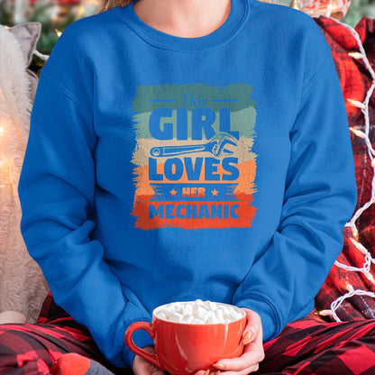 Best Mechanic Life Shirt, Funny Mechanic UnisexT-Shirt/Hoodie/Sweatshirt HLT00 - This Girl Loves Her Mechanic Girlfriend Wife Mechanics T-Shirt