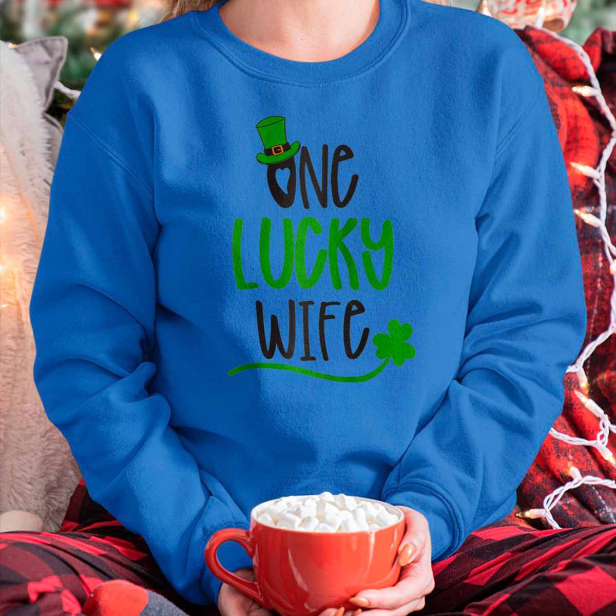 Best Wife Shirt, Wife and Husband Unisex T-Shirt/Hoodie/Sweatshirt HLT00 - Gift for wife T shirt, lucky wife   One Lucky Wife Irish St Patricks Day Womens Girls Funny Gift Rag