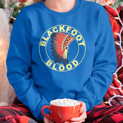 Native American T-Shirts, Vintage Native American Unisex T-Shirt/Hoodie/Sweatshirt HLT00 - American Flag - Blackfoot Blood Native American Headdress Blackfoot Tribe T-Shirt