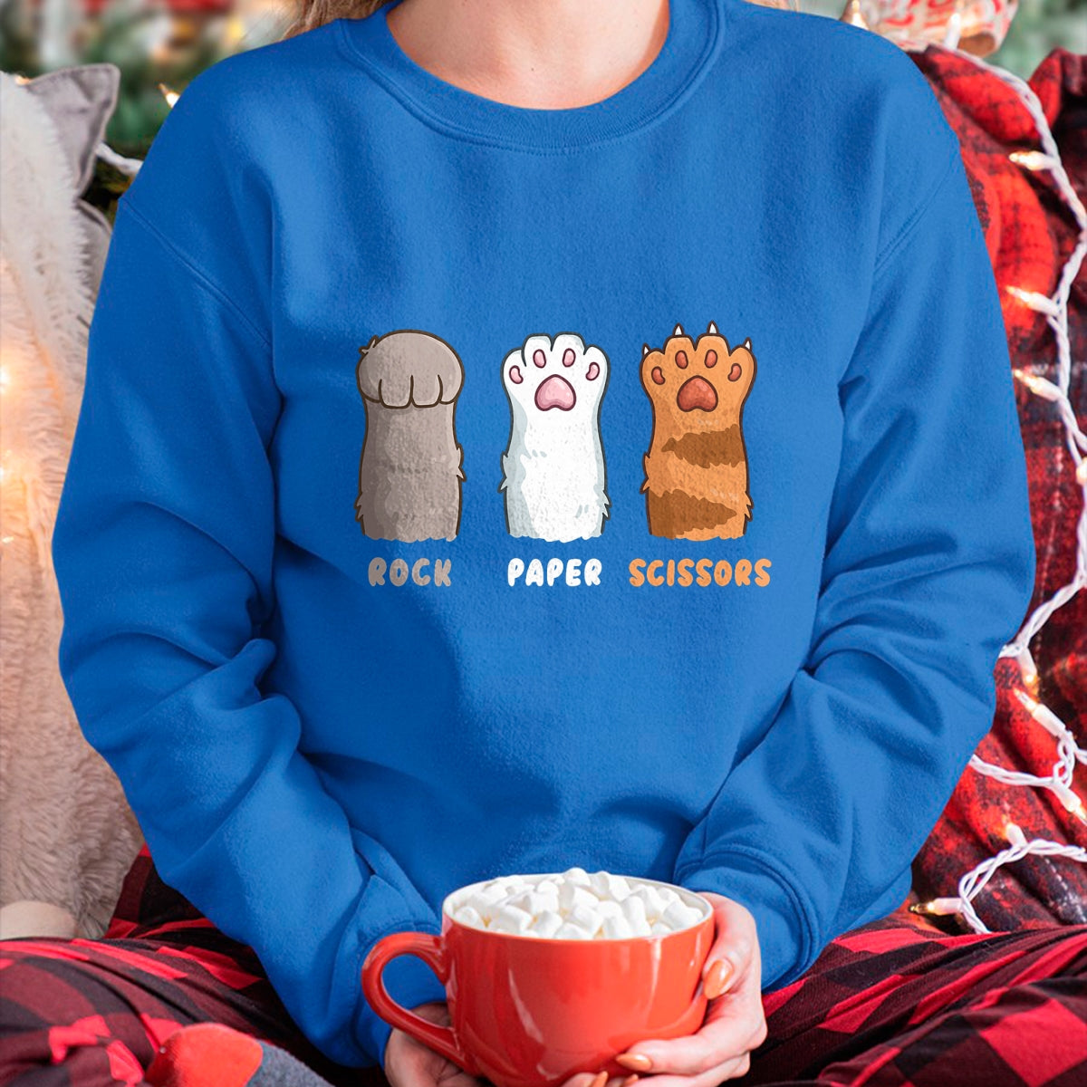 Cat Love Shirt, Funny Cat Lover Gift UnisexT-Shirt/Hoodie/Sweatshirt HLT00 - Cat Lover Cat Owner Funny Cat Rock Paper Scissors T-Shirt