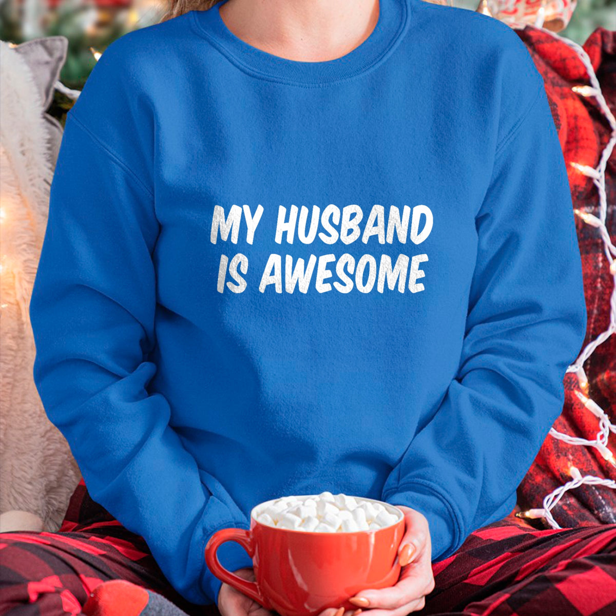 Best Wife Shirt, Wife and Husband Unisex T-Shirt/Hoodie/Sweatshirt HLT00 - My Husband Is Awesome T-Shirt (1)