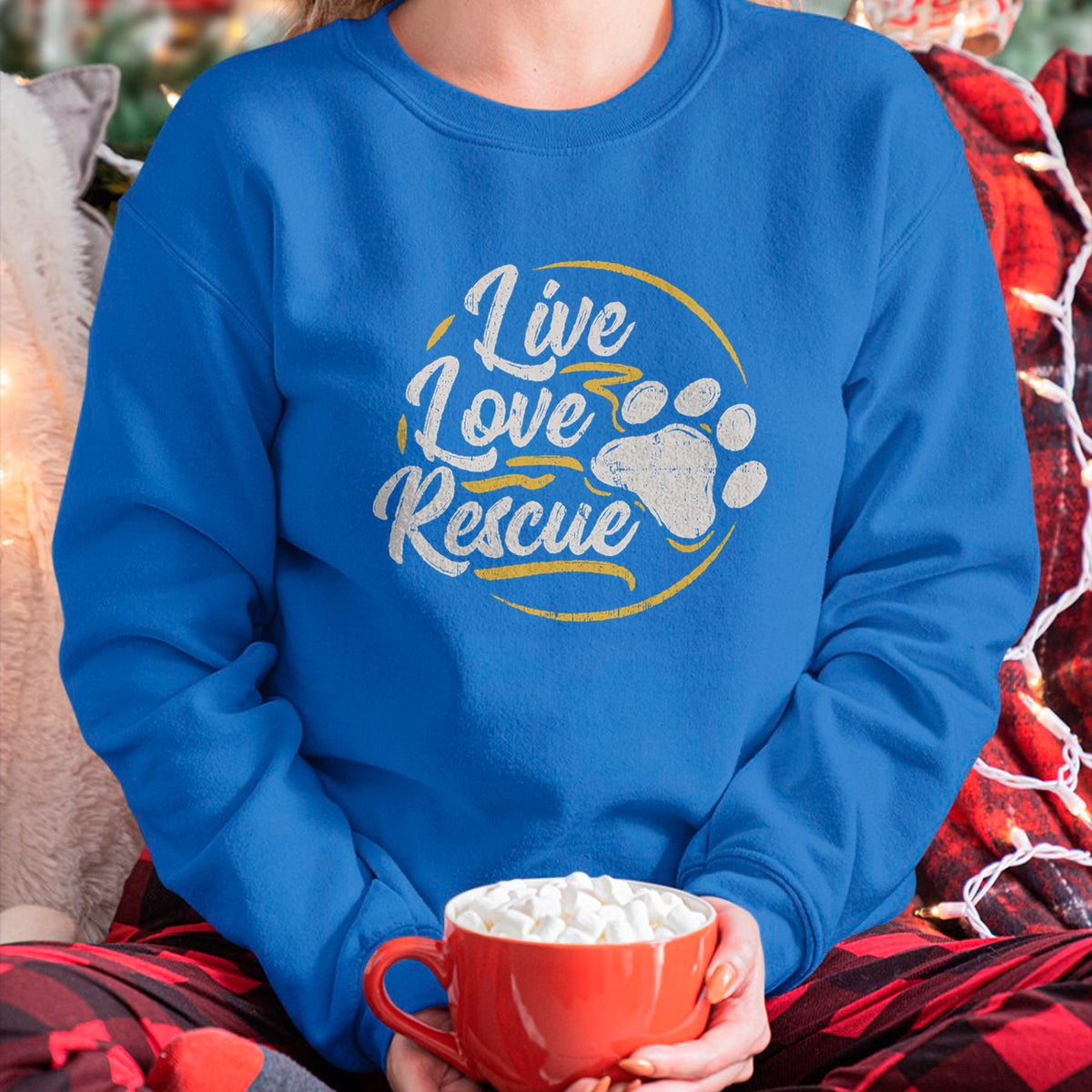 Dog Love Shirt, Dog Lover Gift T-Shirt/Hoodie/Sweatshirt HLT00 - Live Love Rescue - Dog Lover Adopt a Dog Adoption T-Shirt T-Shirt