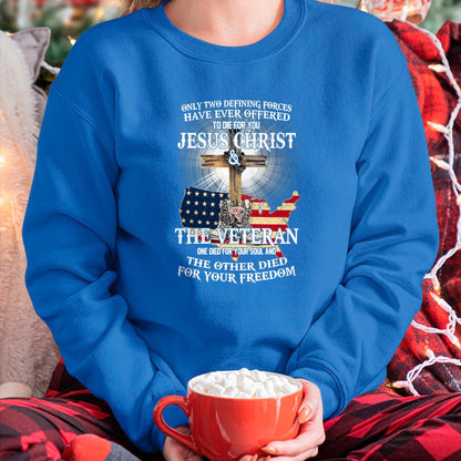 Best Thanksgiving Family Shirt , Funny Thanksgiving UnisexT-Shirt/Hoodie/Sweatshirt HLT00 - Jesus And Veteran, Died For Your Soul And Your Freedom T-Shirt