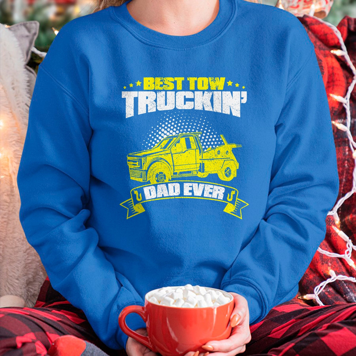 Best Truck Driver Life Shirt, Funny Trucker UnisexT-Shirt/Hoodie/Sweatshirt HLT00 - Tow Truck Driver Daddy Father - Dad Thin Yellow Line Trucker T-Shirt