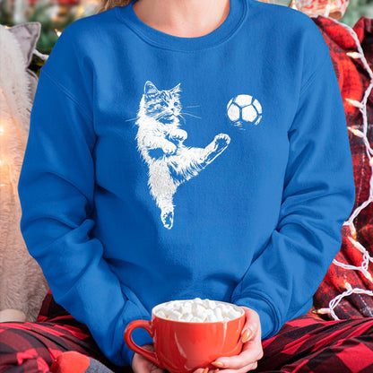 Cat Love Shirt, Funny Cat Lover Gift UnisexT-Shirt/Hoodie/Sweatshirt HLT00 - Funny Cat Soccer Ball Graphic Tee T-Shirt for Men Women Kids