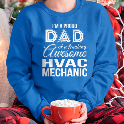 Gift for Dad Shirt, Funny Dad Unisex T-Shirt/Hoodie/Sweatshirt HLT00 – Mens Proud Dad of HVAC Mechanic Father_s Day Gift T-Shirt