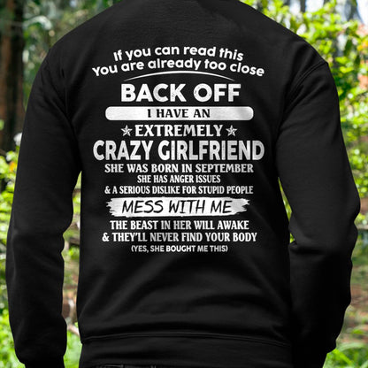September - If You Can Read This You Are Already Too Close - Gift For Your Boyfriend, Husband From Wife - TLEE09 (SKU07-175-09)
