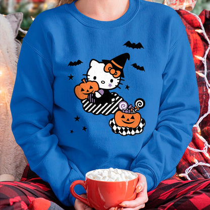Hallowen Shirts for Family, Funny hallowen shirts, Hallowen Unisex T-Shirt/Hoodie/Sweatshirt HLT00 - Hello Kitty Trick or Treat Halloween Tee Shirt T-Shirt