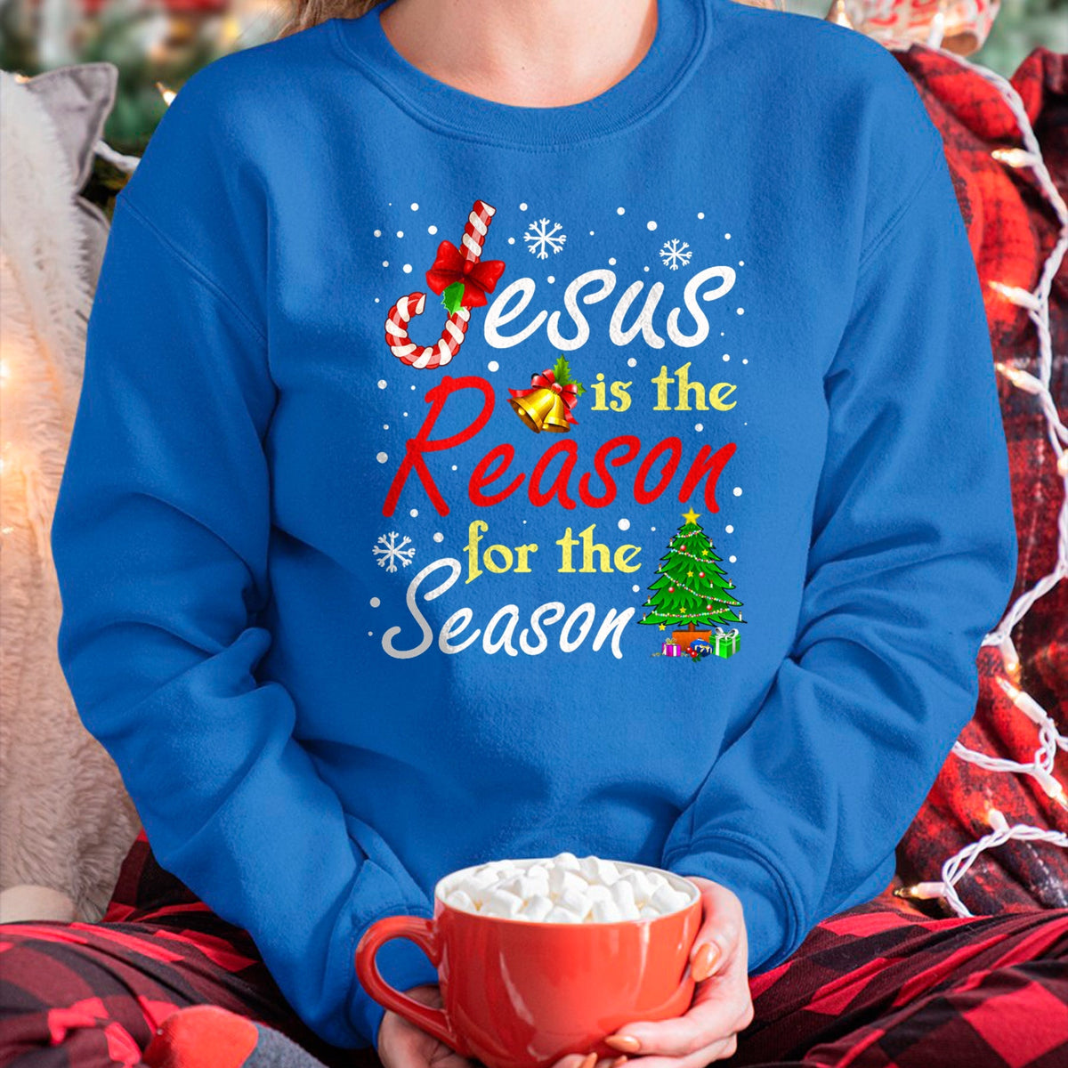 Christian Tee, Christian Faith Unisex T-Shirt/Hoodie/Sweatshirt HLT00 - Christian Jesus The Reason Christmas Stocking Stuffer Gifts T-Shirt