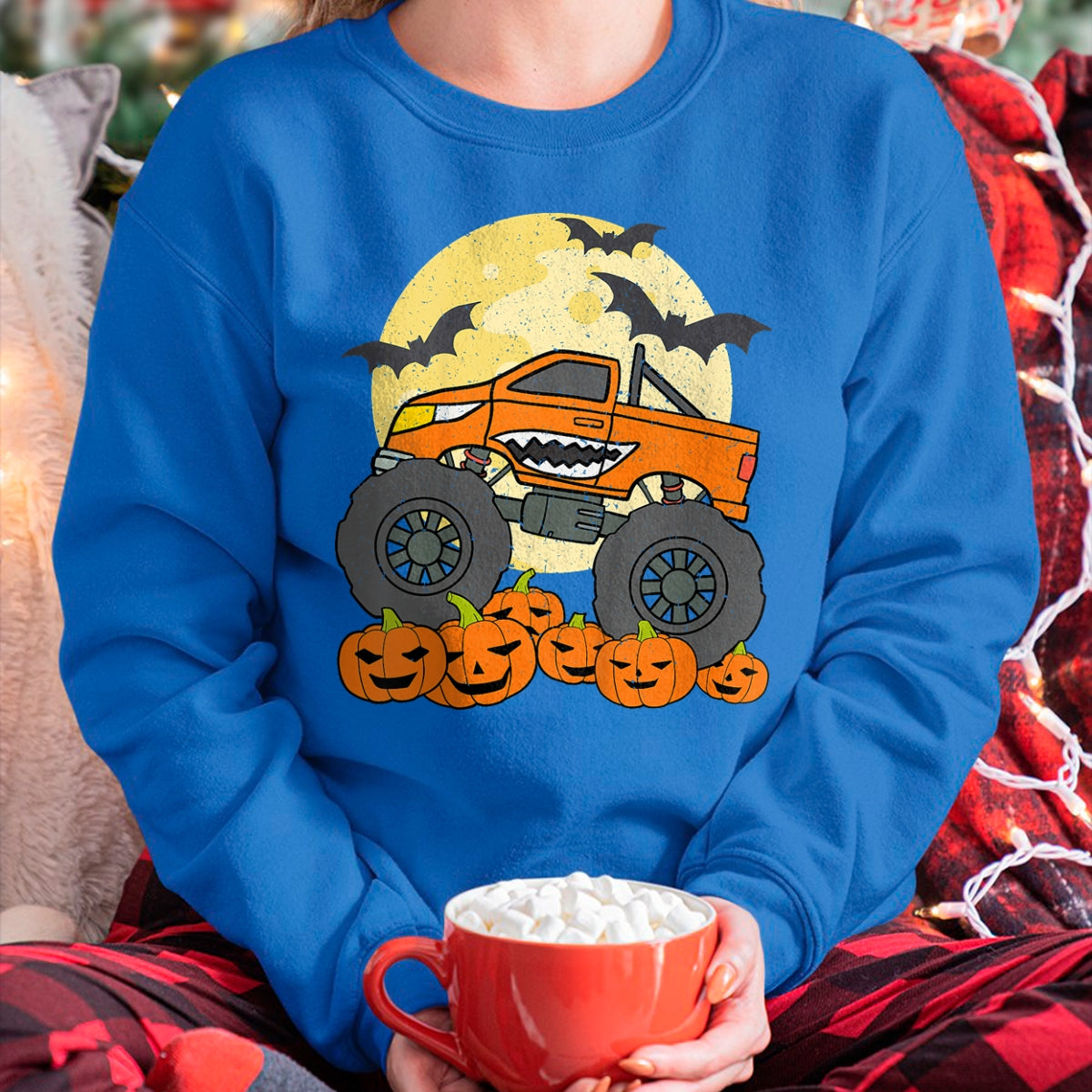 Hallowen Shirts for Family, Funny hallowen shirts, Hallowen Unisex T-Shirt/Hoodie/Sweatshirt HLT00 - Kids Monster Truck Halloween Jack O Lantern Moon Pumpkin Toddler T-Shirt