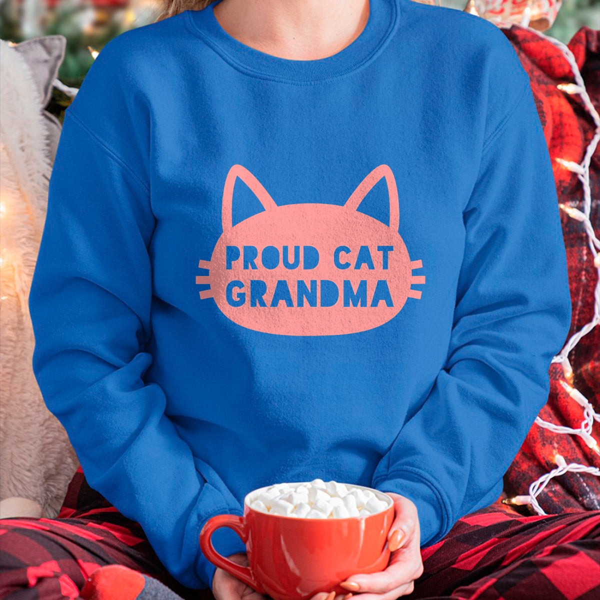 Cat Love Shirt, Funny Cat Lover Gift UnisexT-Shirt/Hoodie/Sweatshirt HLT00 - Proud Cat Grandma My Grandkitty Loves Me Cats Kittens Nana T-Shirt for Women