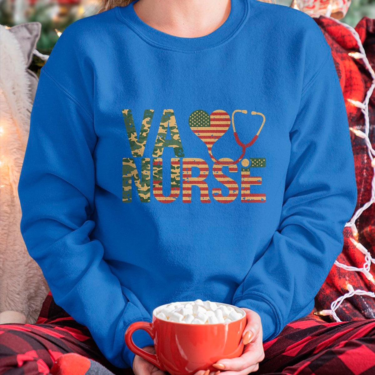 Proud Veteran Shirt, Funny Veteran UnisexT-Shirt/Hoodie/Sweatshirt HLT00 - VA Nurse Stethoscope Heart American Flag Camouflage Retro T-Shirt