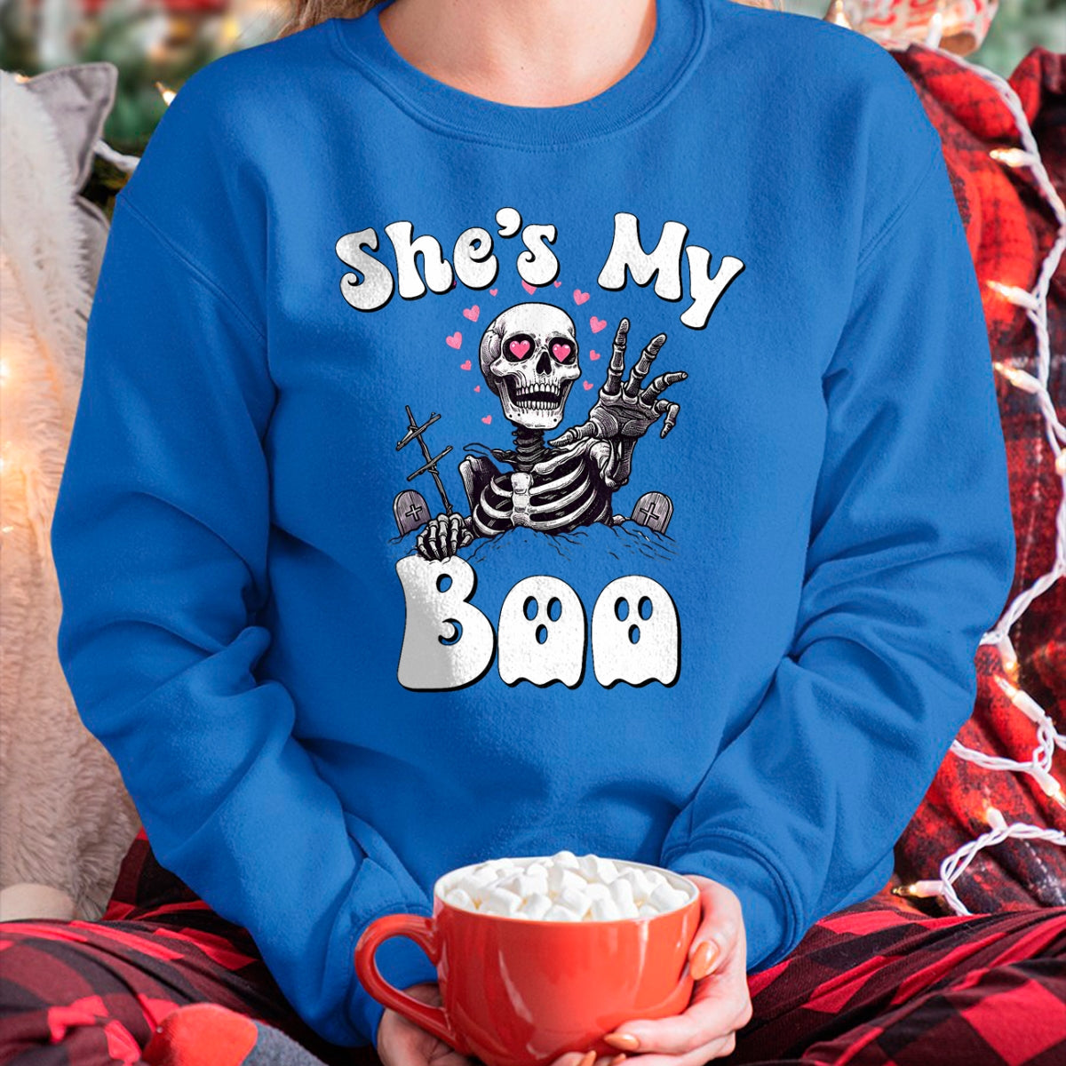 Hallowen Shirts for Family, Funny hallowen shirts, Hallowen Unisex T-Shirt/Hoodie/Sweatshirt HLT00 - She's My Boo Matching Halloween Pajama Couples He's My Boo T-Shirt