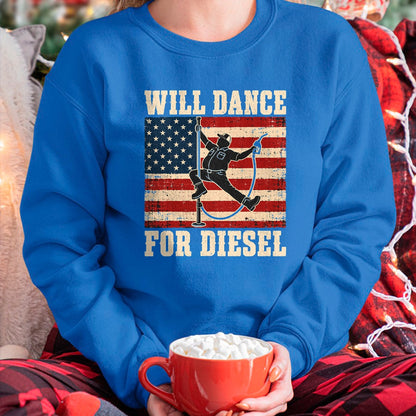 Best Truck Driver Life Shirt, Funny Trucker UnisexT-Shirt/Hoodie/Sweatshirt HLT00 - Will Dance for Diesel Funny Truck Driver Automotive Humor T-Shirt (1)