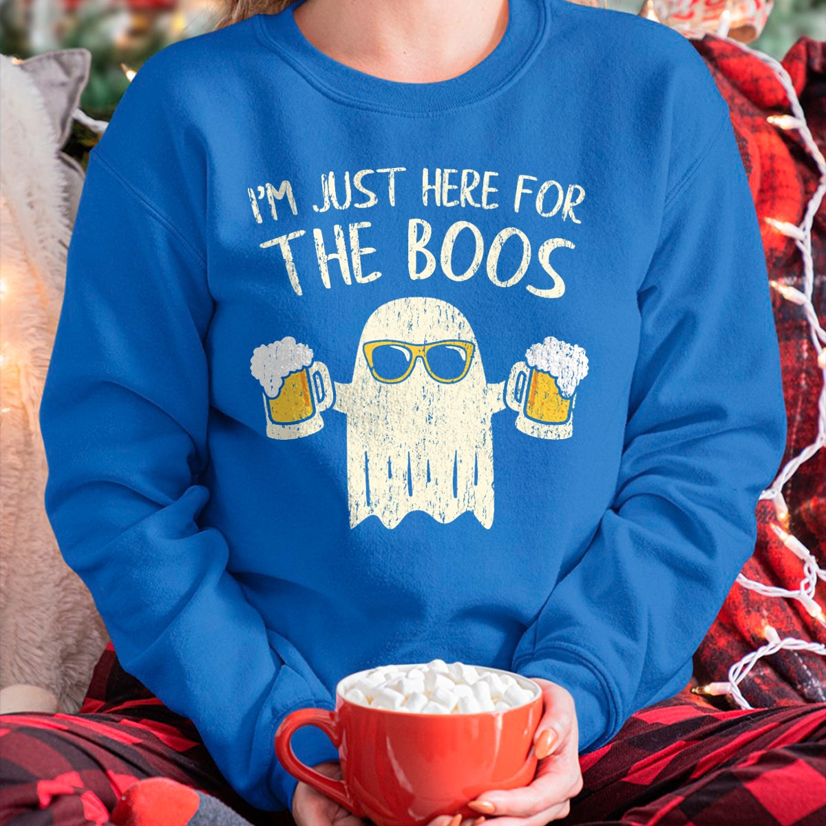 Hallowen Shirts for Family, Funny hallowen shirts, Hallowen Unisex T-Shirt/Hoodie/Sweatshirt HLT00 - Im Just Here for the Boos Funny Gift Halloween Ghost T-Shirt