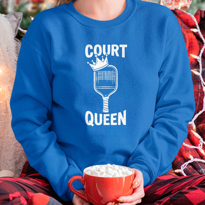 Funny Pickleball Shirt, Pickleball Lover Unisex T-Shirt/Hoodie/Sweatshirt HLT00 - Pickleball Court Queen T-Shirt