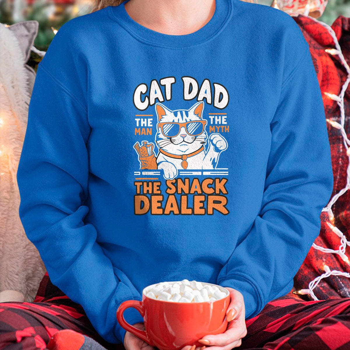 Cat Love Shirt, Funny Cat Lover Gift UnisexT-Shirt/Hoodie/Sweatshirt HLT00 - Cat Dad The Man The Myth The Snack Dealer T-Shirt