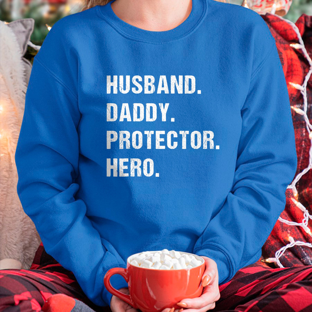 Best Wife Shirt, Wife and Husband Unisex T-Shirt/Hoodie/Sweatshirt HLT00 - Husband Daddy Protector Hero Fathers Day Gift For Dad Wife T-Shirt