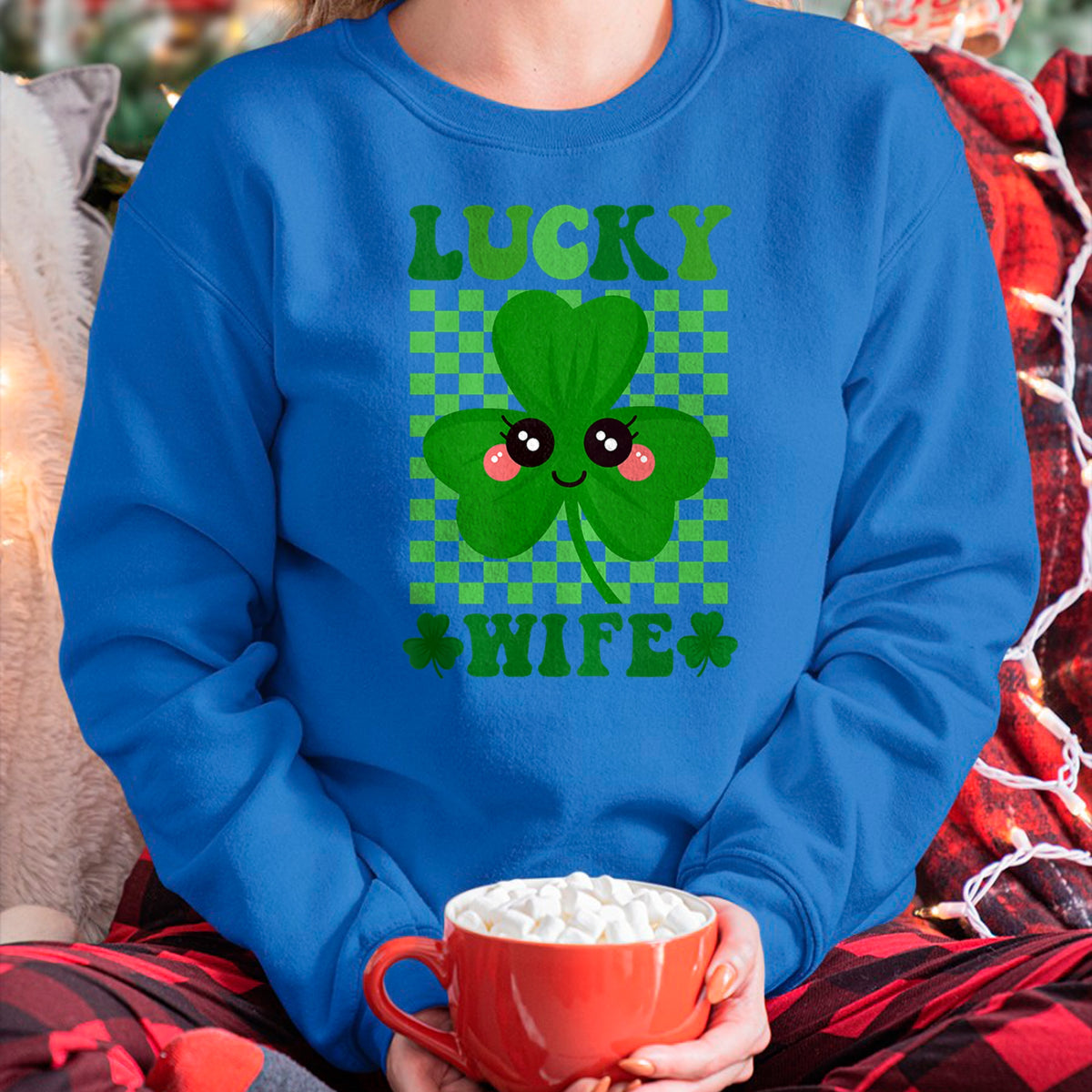 Best Wife Shirt, Wife and Husband Unisex T-Shirt/Hoodie/Sweatshirt HLT00 - Gift for wife T shirt, lucky wife   Womens Lucky Wife Rainbow St Patricks Day Lucky Wife Premium T-S