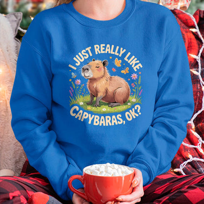 Cute Capybara Shirt, Funny Capybara Unisex T-Shirt/Hoodie/Sweatshirt HLT00 - Funny Capybara Art for Men Women Kids Capy Rodent Capybara T-Shirt (1)