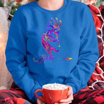 Native American T-Shirts, Vintage Native American Unisex T-Shirt/Hoodie/Sweatshirt HLT00 - Native American Kokopelli With Feather 2 - Fan Fun T-Shirt