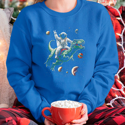 Best Dinosaur Lover Shirt, Funny Dinosaur UnisexT-Shirt/Hoodie/Sweatshirt HLT00 - Astronaut Dinosaur T Rex Outer Space Science Galaxy Universe T-Shirt
