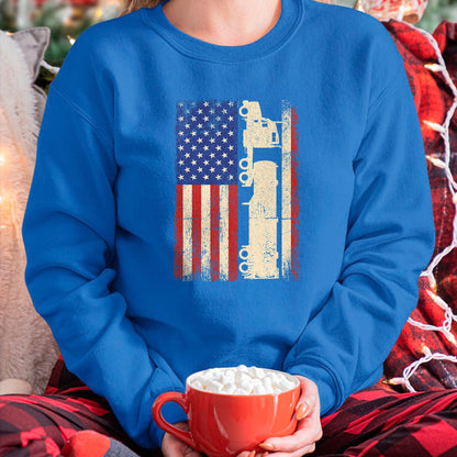 Best Truck Driver Life Shirt, Funny Trucker UnisexT-Shirt/Hoodie/Sweatshirt HLT00 - Truck Driver USA American Flag Patriotic Trucker Men T-Shirt