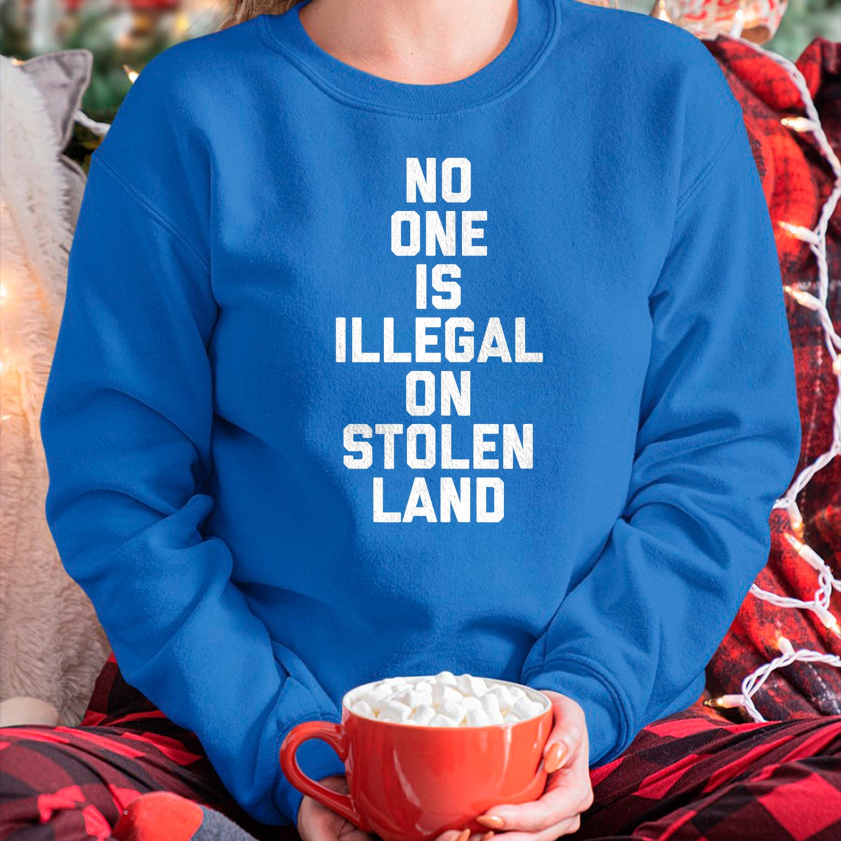 Native American T-Shirts, Vintage Native American Unisex T-Shirt/Hoodie/Sweatshirt HLT00 - No One Is Illegal On Stolen Land NATIVE AMERICAN INDIAN