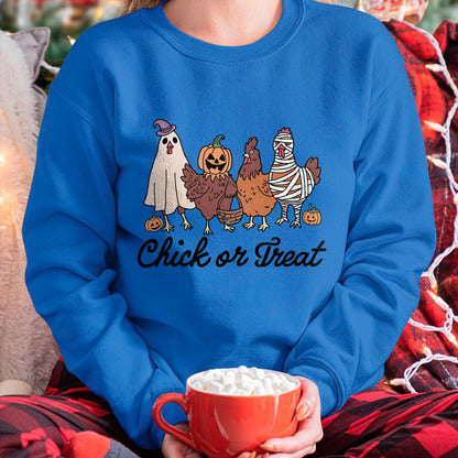 Hallowen Shirts for Family, Funny hallowen shirts, Hallowen Unisex T-Shirt/Hoodie/Sweatshirt HLT00 - Chick Or Treat Halloween Witch Spooky Chicken T-Shirt