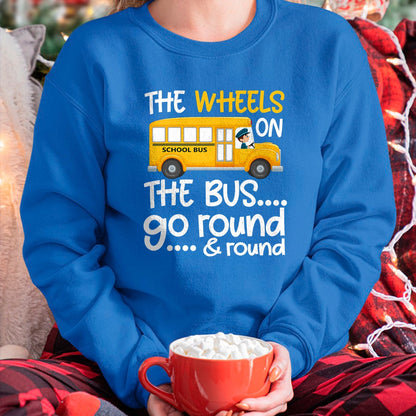 Best Student Shirt, Funny Back To School UnisexT-Shirt/Hoodie/Sweatshirt HLT00 - The Wheels On The Bus Toddler Kids Back to School T-Shirt