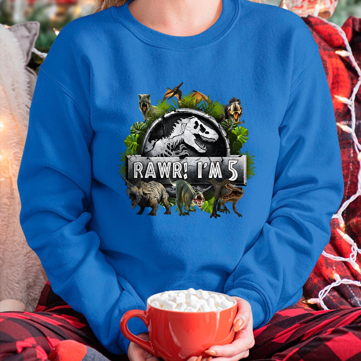 Best Dinosaur Lover Shirt, Funny Dinosaur UnisexT-Shirt/Hoodie/Sweatshirt HLT00 - Rawr I_m 5 5th Birthday T Rex Dinosaur Funny Party Boys Kids T-Shirt