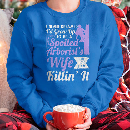 Best Wife Shirt, Wife and Husband Unisex T-Shirt/Hoodie/Sweatshirt HLT00 - Gift for wife T shirt, spoiled wife   Spoiled Arborist's Wife T-Shirt