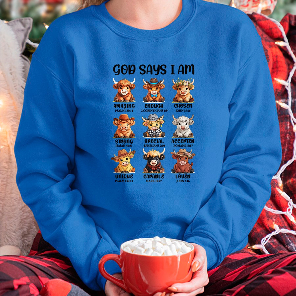 Best Farmer Life Shirt, Funny Farmer UnisexT-Shirt/Hoodie/Sweatshirt HLT00 - God Says I Am Highland Cow Christian Religious Scottish Cow T-Shirt