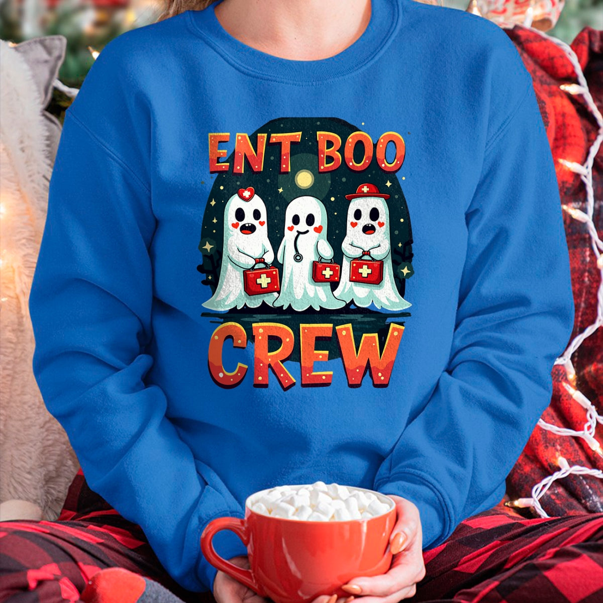 Hallowen Shirts for Family, Funny hallowen shirts, Hallowen Unisex T-Shirt/Hoodie/Sweatshirt HLT00 - Spooky Ent Boo Crew Halloween Ent Nurse Practitioner T-Shirt