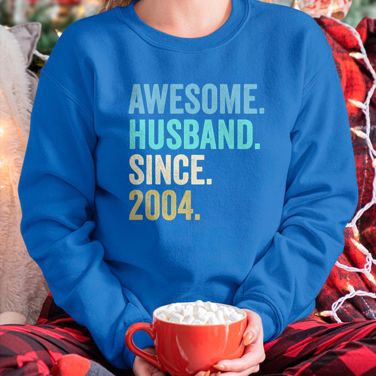 Best Wife Shirt, Wife and Husband Unisex T-Shirt/Hoodie/Sweatshirt HLT00 - Awesome Husband Since 2004 20th wedding anniversary 20 years T-Shirt (1)