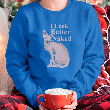Cat Love Shirt, Funny Cat Lover Gift UnisexT-Shirt/Hoodie/Sweatshirt HLT00 - Sphynx Naked Funny Cat T-Shirt Kitten Gift T-Shirt