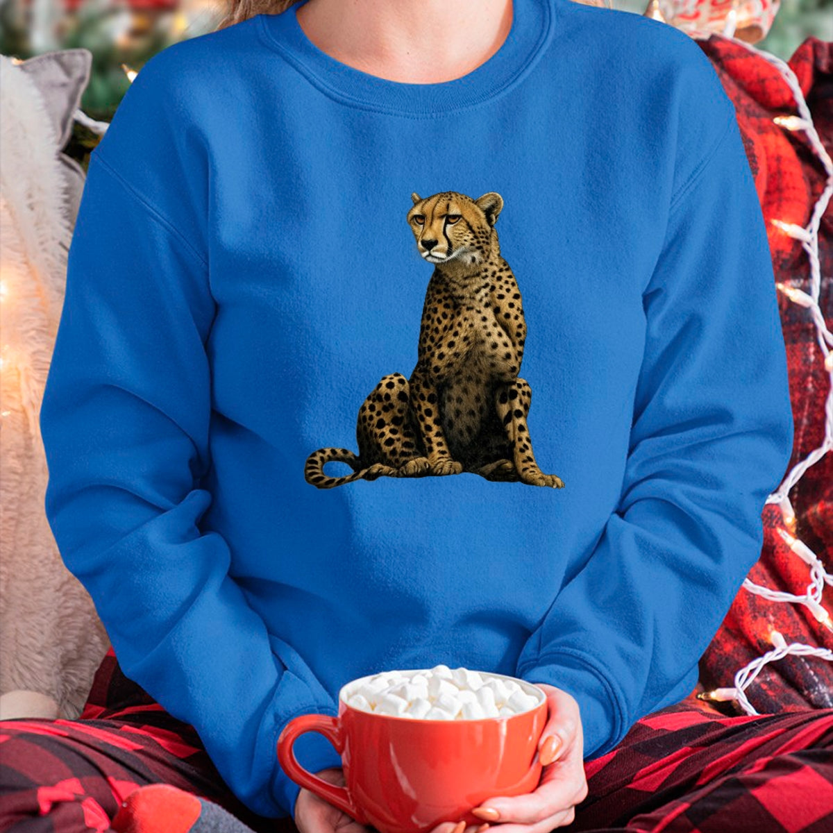 Cat Love Shirt, Funny Cat Lover Gift UnisexT-Shirt/Hoodie/Sweatshirt HLT00 - Cute Cheetah Lover Illustration Wild Cat Love T-Shirt