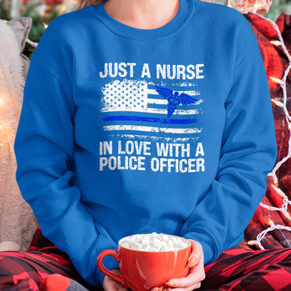 Funny Nurse Shirt, Nurse Unisex T-Shirt/Hoodie/Sweatshirt HLT00 - Nurse In Love Police Officer Wife Nurse Police Wife Nurse T-Shirt