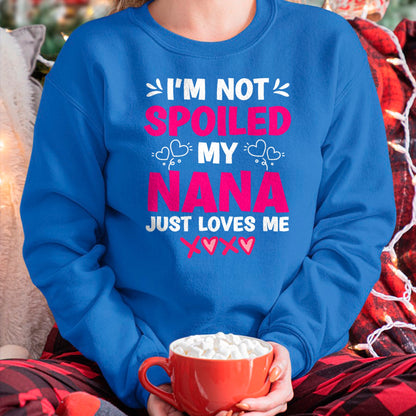 Best Wife Shirt, Wife and Husband Unisex T-Shirt/Hoodie/Sweatshirt HLT00 - I'm Not Spoiled My Nana Just Loves Me My Granddaughter Girls T-Shirt
