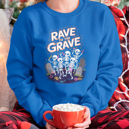Hallowen Shirts for Family, Funny hallowen shirts, Hallowen Unisex T-Shirt/Hoodie/Sweatshirt HLT00 - Rave to the Grave Halloween Rave Spooky Rave Tank Top