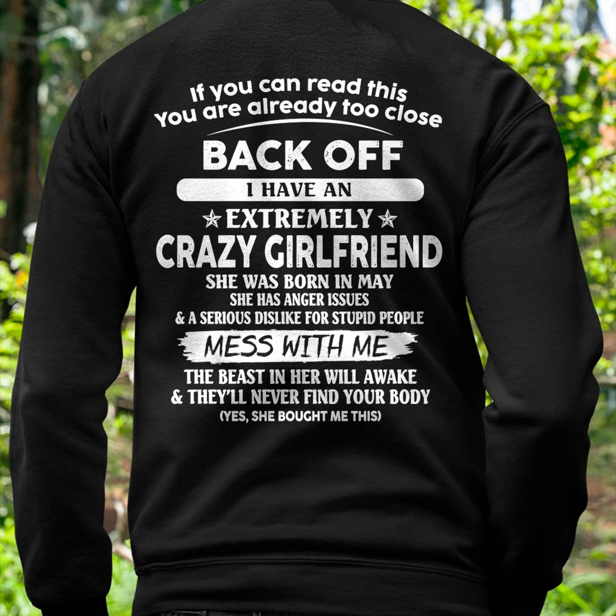 May - If You Can Read This You Are Already Too Close - Gift For Your Boyfriend, Husband From Wife - TLEE05 (SKU07-175-05)