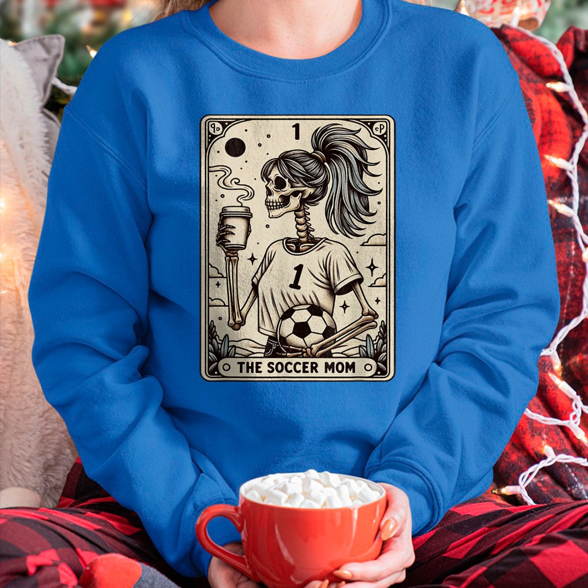 Hallowen Shirts for Family, Funny hallowen shirts, Hallowen Unisex T-Shirt/Hoodie/Sweatshirt HLT00 - Soccer Mom Tarot Card, Vintage Halloween Soccer Mama Sweatshirt