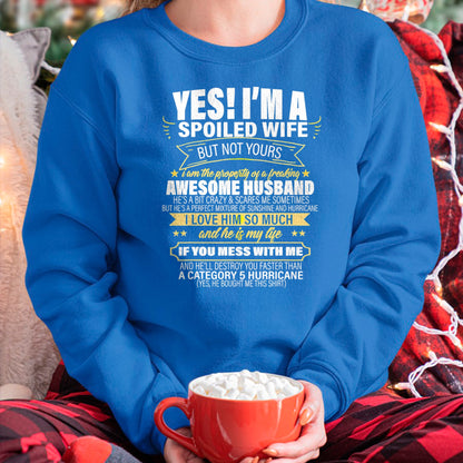 Best Wife Shirt, Wife and Husband Unisex T-Shirt/Hoodie/Sweatshirt HLT00 - Gift for wife T shirt, spoiled wife   Yes ! I'm A Spoiled wife But Not Yours gift for her T-Shirt