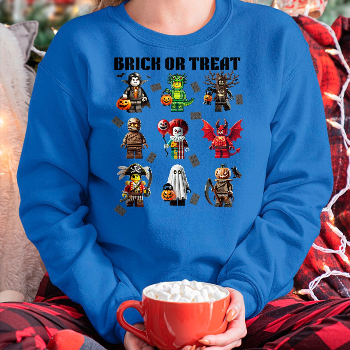 Hallowen Shirts for Family, Funny hallowen shirts, Hallowen Unisex T-Shirt/Hoodie/Sweatshirt HLT00 - Building Bricks Halloween Brick Or Treat Costume Monsters T-Shirt